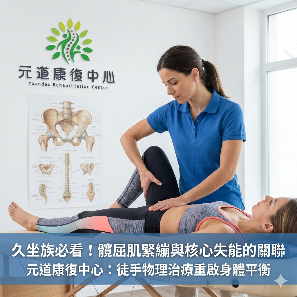 台中物理治療推薦｜擊退假小腹與腰痠：久坐族「髖屈肌緊繃」如何改善？元道康復中心徒手治療全解析